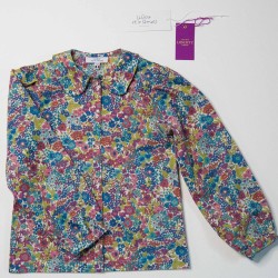 Chemisier fille en Liberty fabrics, chemisier fille motif fleuri, chemisier en liberty