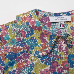 Chemisier fille en Liberty fabrics, chemisier fille motif fleuri, chemisier en liberty