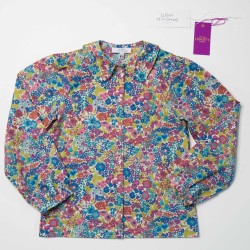 Chemisier fille en Liberty fabrics, chemisier fille motif fleuri, chemisier en liberty