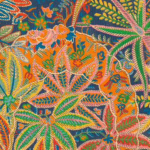 Tissu liberty inspiration plantes exotiques colorées