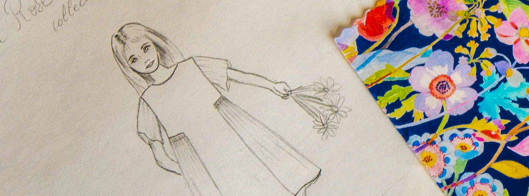 La Rose et le Renard Mode Enfant Robe made with Liberty Fabric pour un style chic, pour les cérémonies
